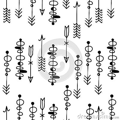 Arrows seamless pattern in vector format Vector Illustration