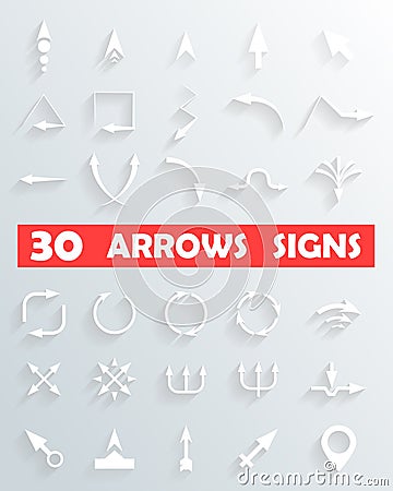 Arrows Signs and Icons Vector Illustration Vector Illustration