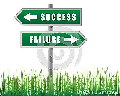 Arrows success failure. Stock Photo