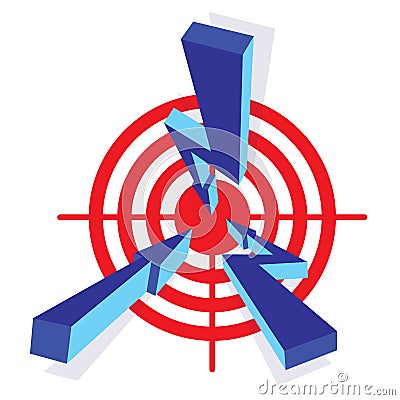 Arrows to target Vector Illustration