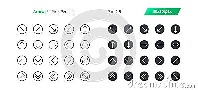 Arrows UI Pixel Perfect Well-crafted Vector Thin Line And Solid Icons 30 1x Grid for Web Graphics and Apps. Vector Illustration