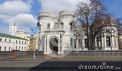 Arseny Morozov`s mansion on Vozdvizhenka street in the center of Moscow Stock Photo