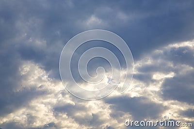 in arsizio italy ckoudy sky and sun beam Stock Photo