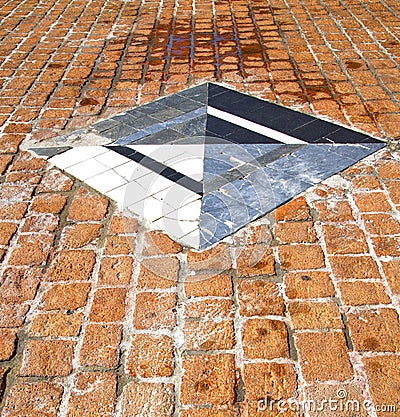 arsizio street lombardy pavement of a curch and marble Stock Photo