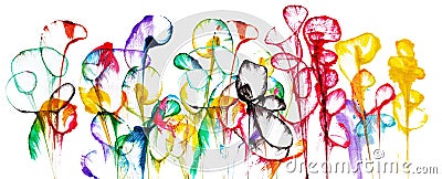 Art abstract flowers . Stock Photo