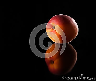 Art abstract market background fruits on a wooden background fruit garden, ingredients, green, basket, wood, orchard Stock Photo