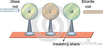 Physics - Electric charged particles, positive, - negative, neutral 0 - 01 Cartoon Illustration