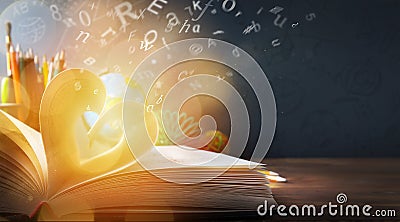 Art back to School background; discovery education Stock Photo