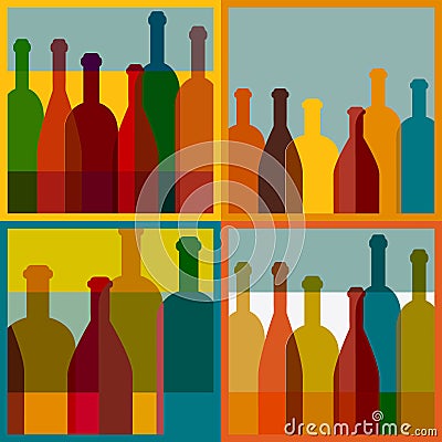Art background. Wine restaurant concept. Vector Illustration