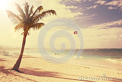 Art beautiful retro seaside background Stock Photo