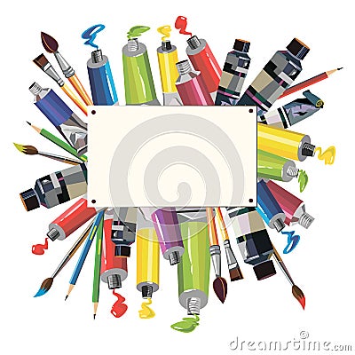 Art brush isolated vector graphic drawing Vector Illustration