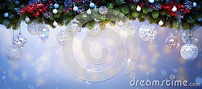 Art Christmas holiday decoration; Christmas background Stock Photo