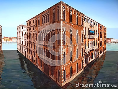 Art collection of the Belairfineart gallery in Venice Editorial Stock Photo