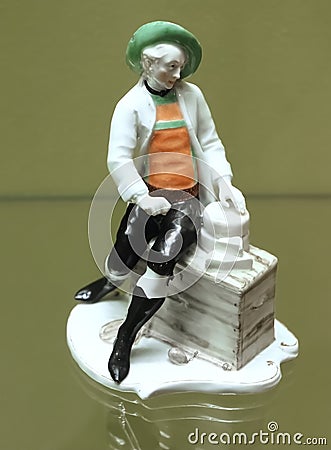 Art Collection of MKG museum für Kunst und Gewerbe in Hamburg - fine porcelain figure Editorial Stock Photo