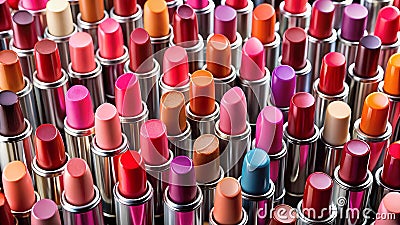 The Art of Color: A Abstract Lipstick Expression Generative AI Stock Photo