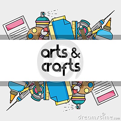 Art and craft creative object design Vector Illustration