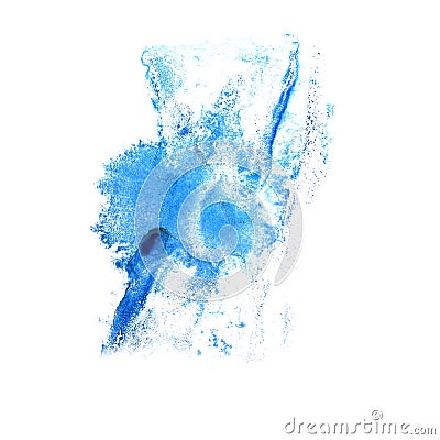 Art Dark blue watercolor ink paint blob watercolour splash colo Stock Photo