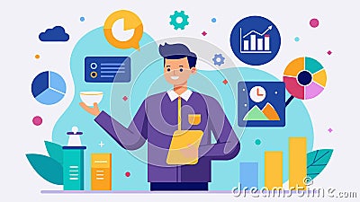 The art of data storytelling empowers marketers to create meaningful memorable campaigns that through the noise and Vector Illustration