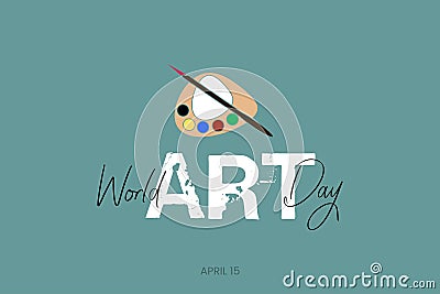Art Day, World Art Day,15th April, creative day Vector Illustration