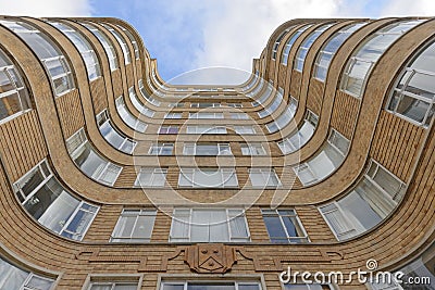 Art deco apartment building Stock Photo