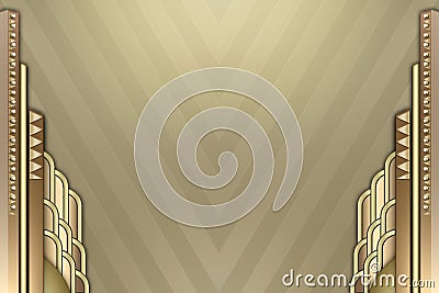 Art Deco building border Stock Photo