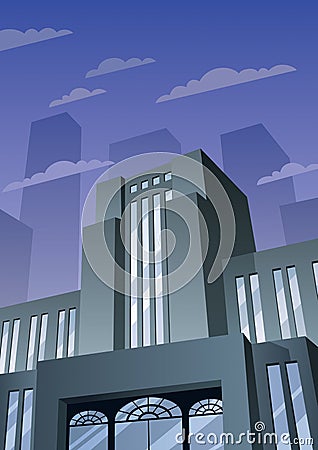 Art Deco Building 2 Vector Illustration