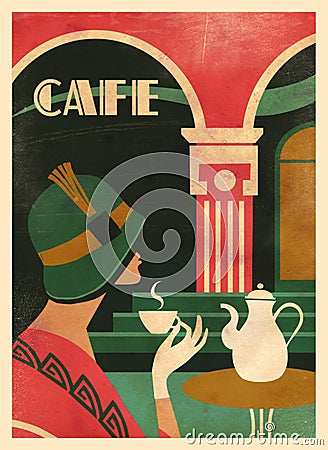 Art Deco CafÃ© Stock Photo