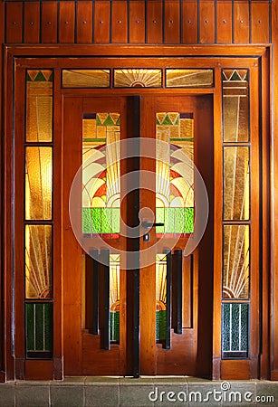 Art Deco Door Stock Photo Image 7311960