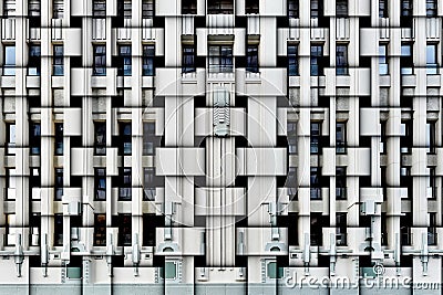 Art Deco facade Stock Photo