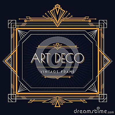 Art Deco Frame Vector Illustration