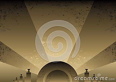 Art Deco Futurist style background design Vector Illustration