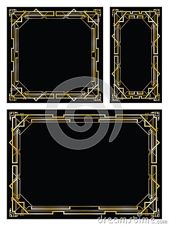 Art deco gatsby backgrounds Vector Illustration