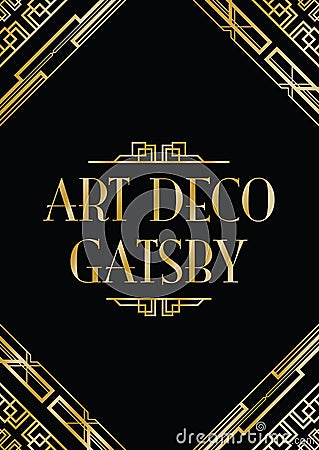 Art deco gatsby style Vector Illustration