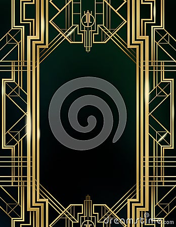 Art Deco Great Gatsby Background Stock Photo