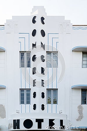 Art deco hotel Congress in Miami Beach, Florida Editorial Stock Photo