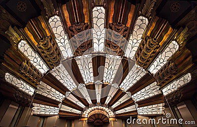 Art Deco Light at the Theater Stock Photo