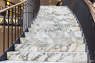 Art deco marble stairs Stock Photo