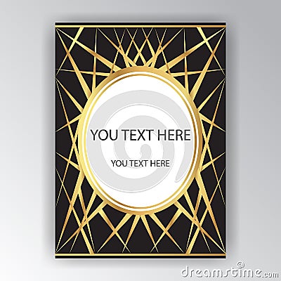 Art Deco page template Vector Illustration