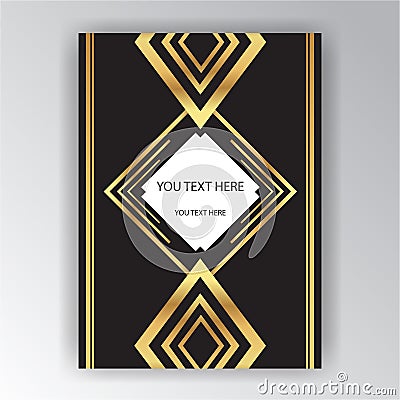 Art Deco page template Vector Illustration