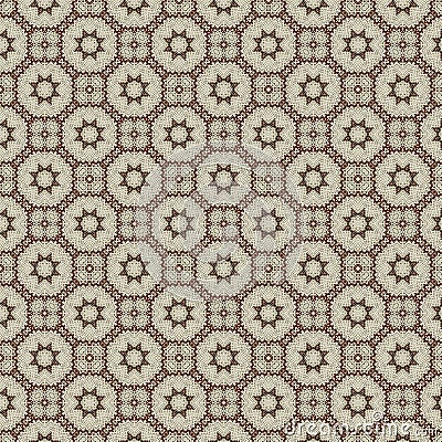 Beige an brown lace background with ornament. Textured pattern. Light and dark colors, pale hues. Cartoon Illustration