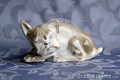 Art deco porcelain bulldog Stock Photo