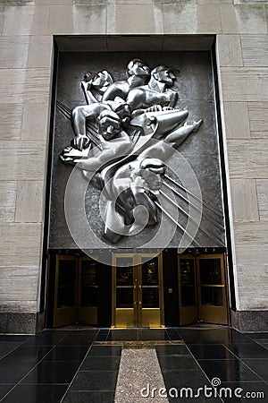Art Deco Rockefeller Center New York City Editorial Stock Photo