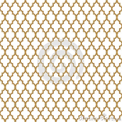 Art Deco Seamless Ornament Vector Pattern Gold Vector Illustration