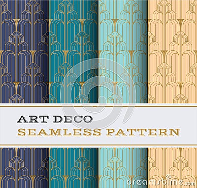 Art Deco seamless pattern 52 Vector Illustration