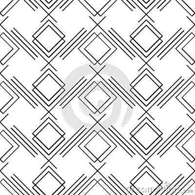 Art deco simple linear seamless pattern Vector Illustration