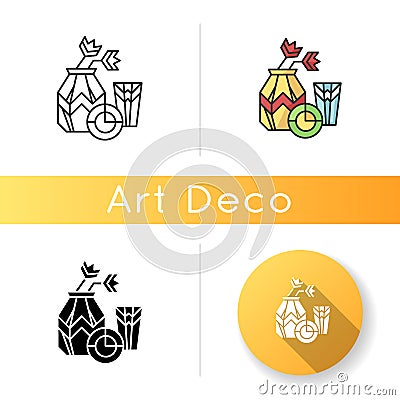 Art deco style icon Vector Illustration