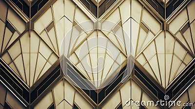 Art deco wallpaper with geometric patterns, AI Stock Photo