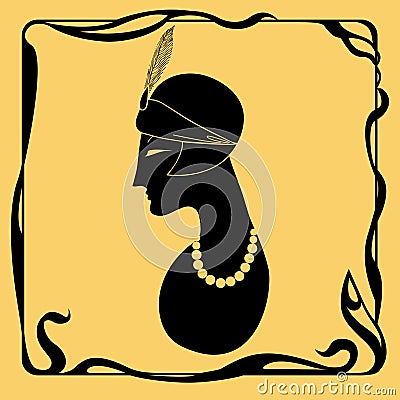 Art deco woman silhouette Stock Photo