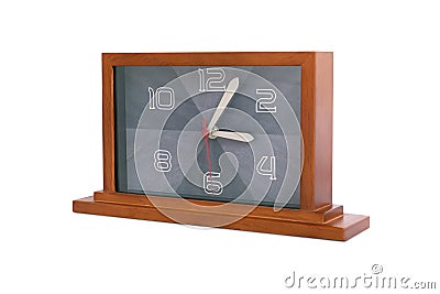 Art deco wooden clock Stock Photo