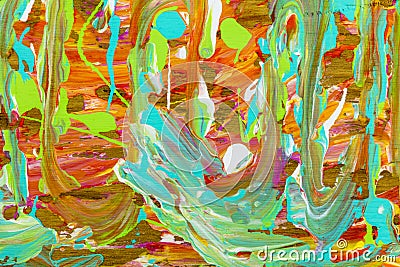 Art drips acrylic paints background Stock Photo